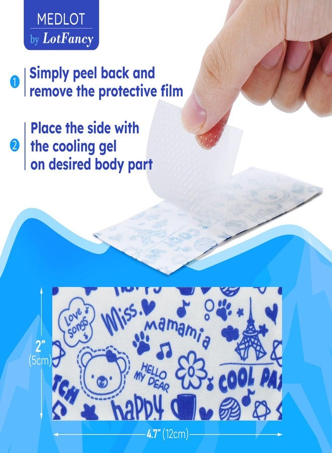 LotFancy Fever Patch for Kids, 22 Sheets, Fever Reducer, Baby Cooling Pads, Gel Cool Patch for Fever, Headache Relief, 4.7 x2 Inch - Image 2